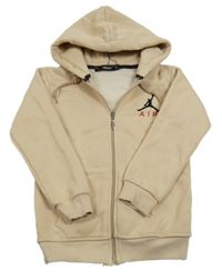 Béžová prepínaci mikina s kapucňou a logem Nike Jordan