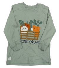 Zelenošedé triko se zeleninou Matalan