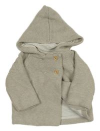 Sivý prepínaci podšitý sveter s kapucňou Cyrillus