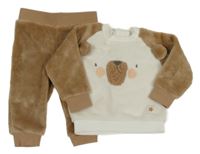 2set - Bílo-béžová chlupatá mikina + kalhoty Matalan