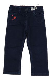 Tmavomodré teplákové rilfe s mašlou C&A