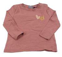 Staroružová mikina so srdiečkom a korunkou Lupilu