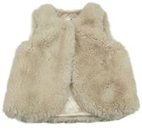 Béžová kožušinová podšitá vesta Matalan