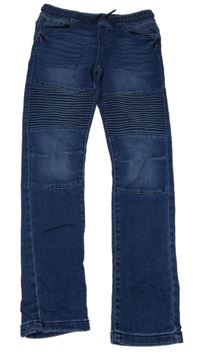 Tmavomodré teplákové rifle C&A