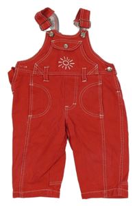 Červené laclové rifle se sluníčkem Topolino