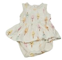 Bílé body s nanuky a sukní Mini Threads 