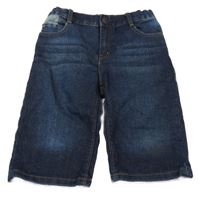 Tmavomodré dlouhé riflové kraťasy Inextenso 