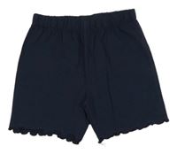 Tmavomodré bavlnené kraťasy s kroucenými lemy Topomini