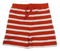 Červeno-bílé pruhované bavlněné kraťasy Primark