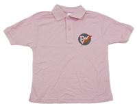 Svetloružové polo tričko s logom Fruit of the Loom
