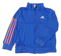Modrá propínací sportovní mikina s logem Adidas