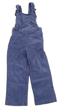 Modré menšestrové na traké nohavice s volánikmi zn. M&S