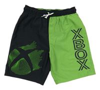 Čierno-zelené plážové kraťasy s X-BOX George