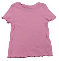 Ružové rebrované crop tričko PRIMARK