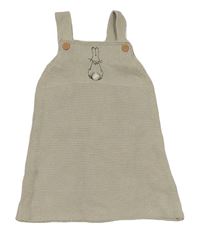 Svetlobéžové pletené šaty s králíčkem - Peter Rabbit Mothercare