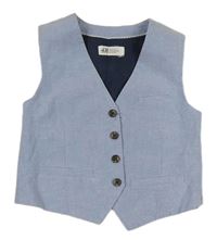 Svetlomodrá melírovaná spoločenská vesta H&M