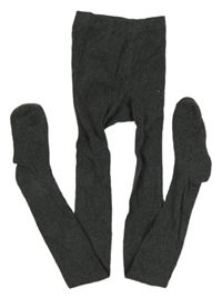 Tmavošedé melírované punčocháče