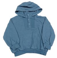 Tmavomodrošedá oversize mikina s kapsou a kapucí George