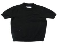 Čierny chlpatý crop sveter ZARA