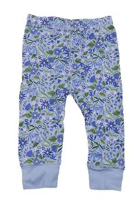 Modrofialové pyžamové kalhoty s kytičkami Next