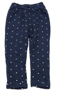 Tmavomodré bodkovaná é tepláky s mašličkou George