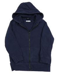 Tmavomodrá propínací mikina s kapucí George