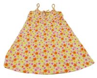 Bielo-farebné kvetované vzorované letné šaty PRIMARK