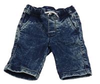 Tmavomodré plesňové teplákové rifľové kraťasy Kiki&Koko