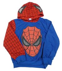 Safírovo-červená mikina so Spider-manem a kapucňou