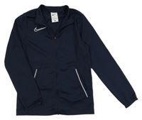 Tmavomodrá funkční sportovní propínací mikina s logem Nike