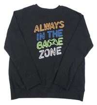Čierna mikina s nápismi a ovladačem H&M