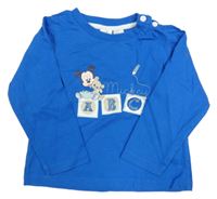 Cobaltově modré triko s Mickey Disney