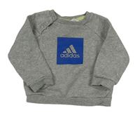 Šedá melírovaná mikina s logem Adidas