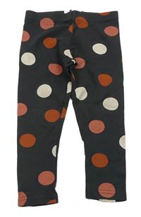Antracitové puntíkaté legíny Primark