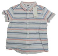 Bílo-modro-růžová pruhovaná košile M&Co.
