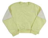 Žlto-biela crop mikina so srdcem M&S