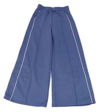 Modré sportovní široké tepláky s pruhem Primark