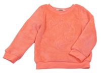 Neónově ružová chlpatá mikina s 3D jednorožcom H&M