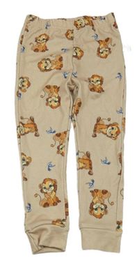 Pískové pyžamové kalhoty s lvíčky Shein