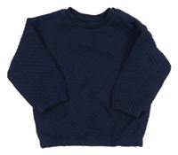 Tmavomodrá prešívaná mikina F&F