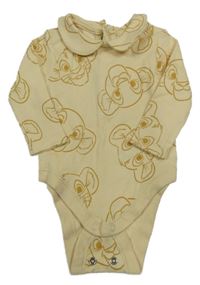 Žluté žebrované body s Nalou a límečkem Primark