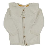 Smetanový propínací svetr s límečkem F&F