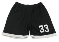 Čierne športové kraťasy s číslom Shein