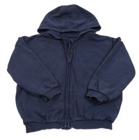 Tmavomodrá prepínaci oversize mikina s kapucňou George