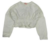 Smotanová crop ľahká mikina