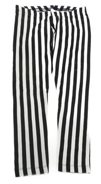 Čierno-biele pruhované legíny C&A