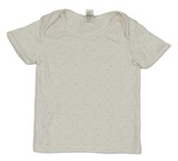 Biele tričko so srdiečkami Topomini