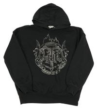 Čierna mikina s erbem a kapucí - Harry Potter H&M