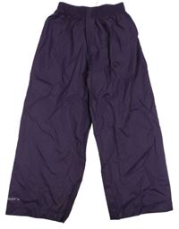 Tmavofialové šusťáková nepromokavé funkční kalhoty Mountain Warehouse