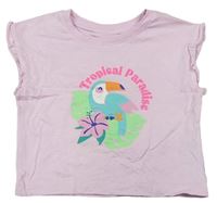 Svetloružové tričko s tukanom Primark